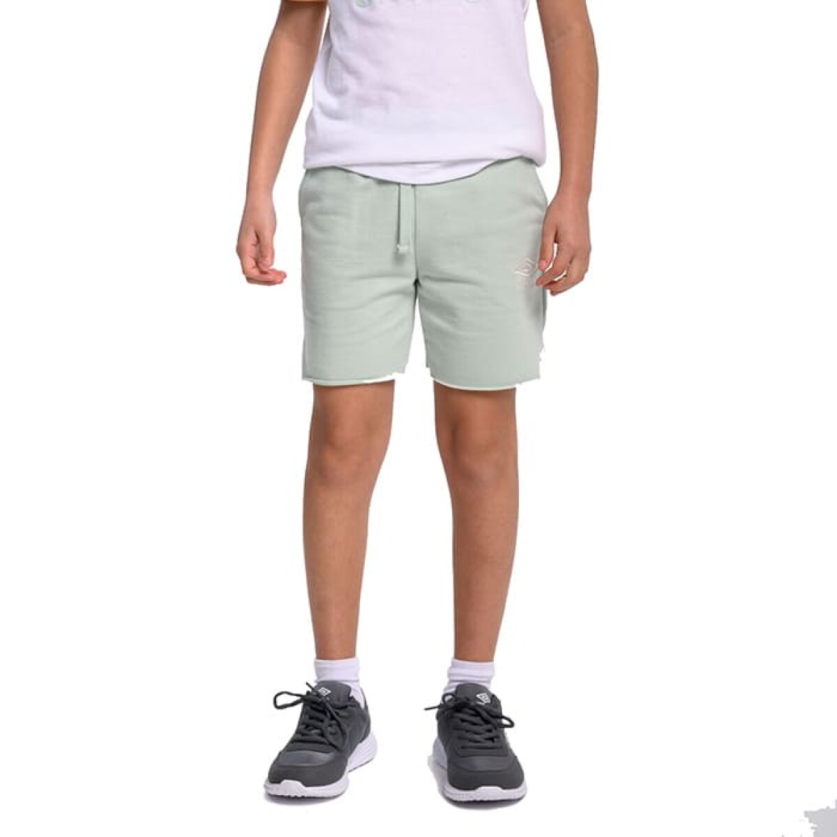 Short Umbro Raw Edge de Niños - 20206014 - Verde-blanco 