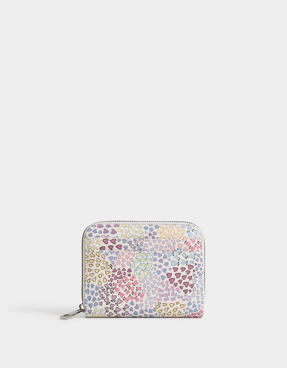 Billetera Cuerina Corazones 