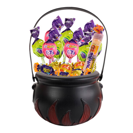 Oferta olla negra Halloween con golosinas Oferta olla negra Halloween con golosinas