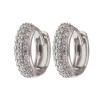Caravanas / Aros de oro blanco 18k con circonias N0378W Caravanas / Aros de oro blanco 18k con circonias N0378W