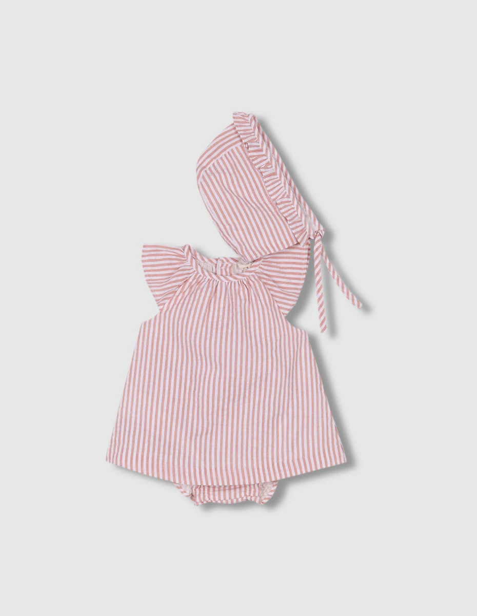 Conjunto Vestido Capota - Rosa 