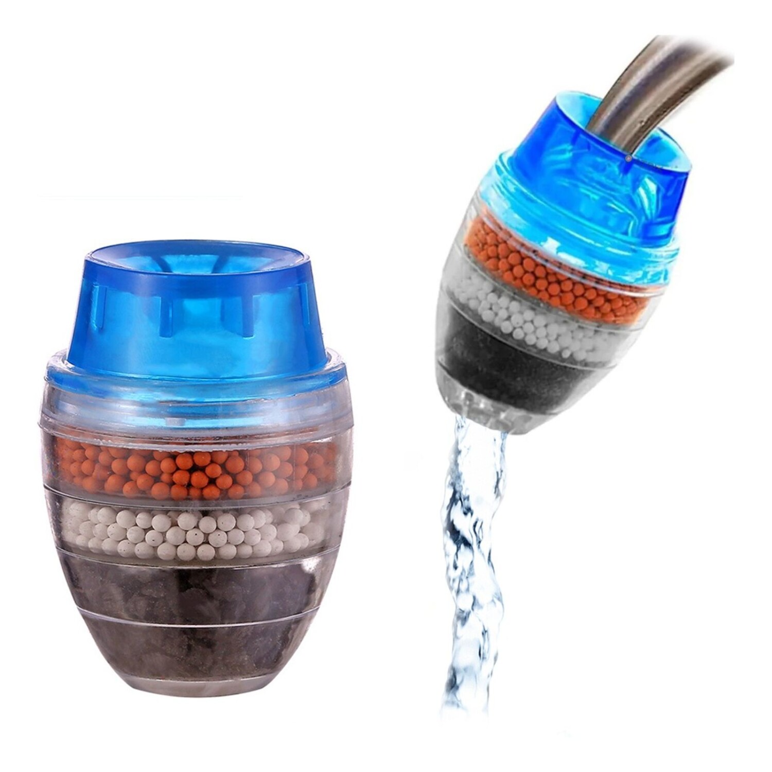 Filtro Purificador Agua Canilla Descartable Carbón Cal - Color Variante  Azul — Atrix