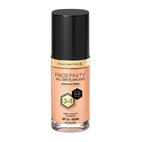 Base Líquida Max Factor Facefinity 3 in 1 Tono Golden N°75 Base Líquida Max Factor Facefinity 3 in 1 Tono Golden N°75