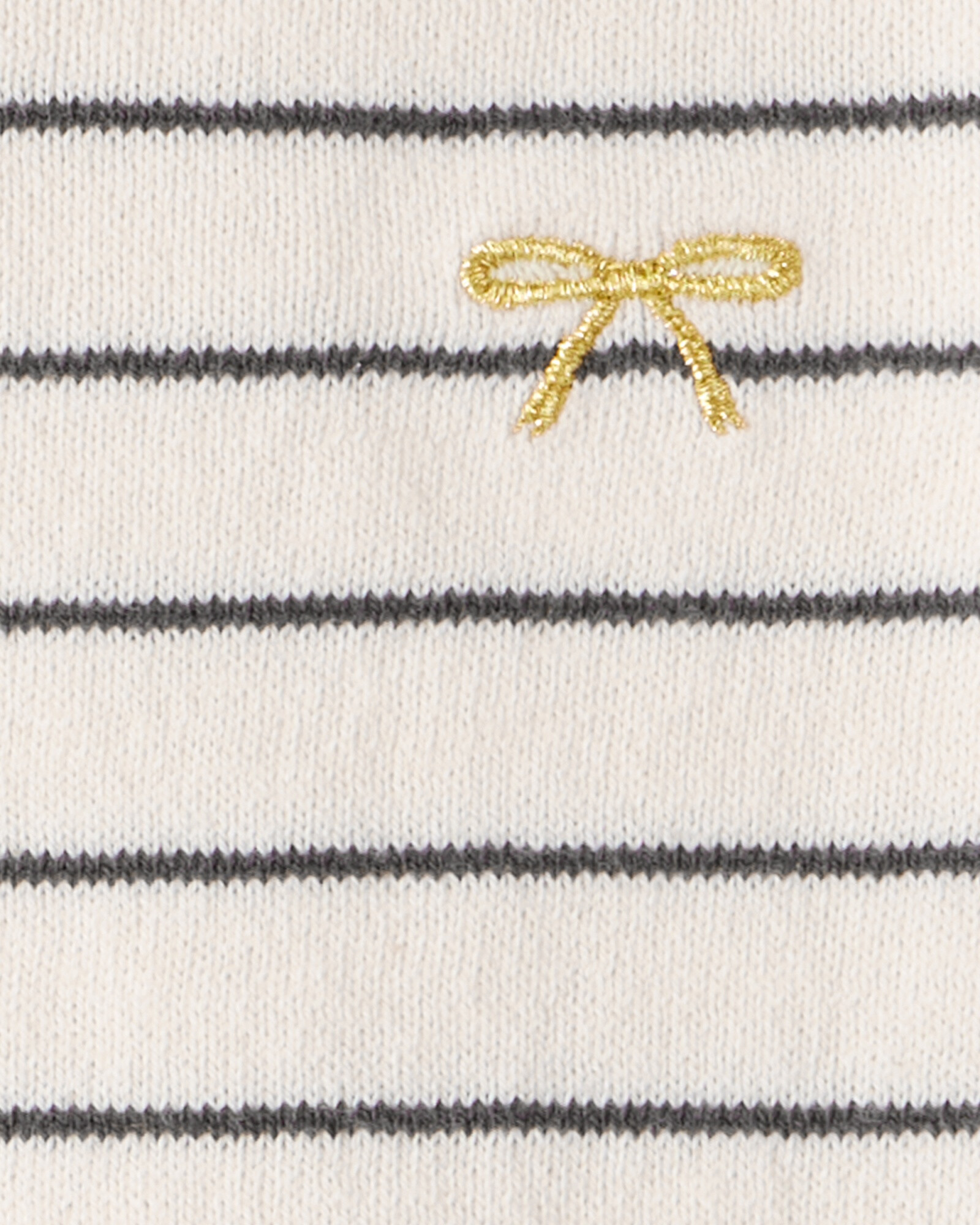 Set dos piezas de algodón, pantalón y remera a rayas Sin color