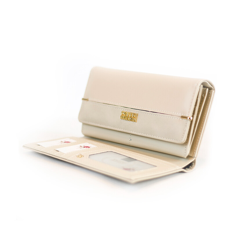 BILLETERA COVERI LARGA BEIGE