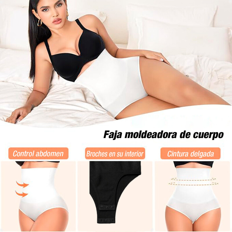 Faja Bikini Reductora Con Broche Blanco