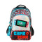 Mochila Footy Game Zone Negro - Celeste - Rojo