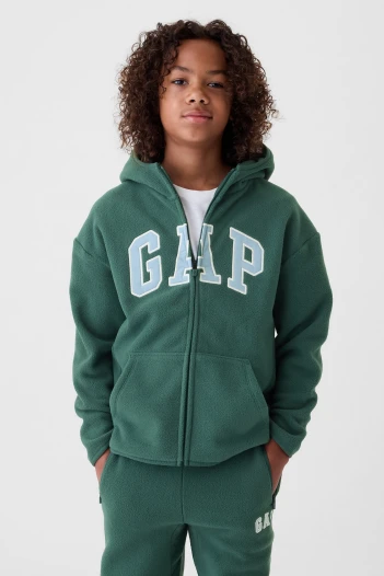 Canguro Polar Con Cierre Logo Gap Niño Moores Green