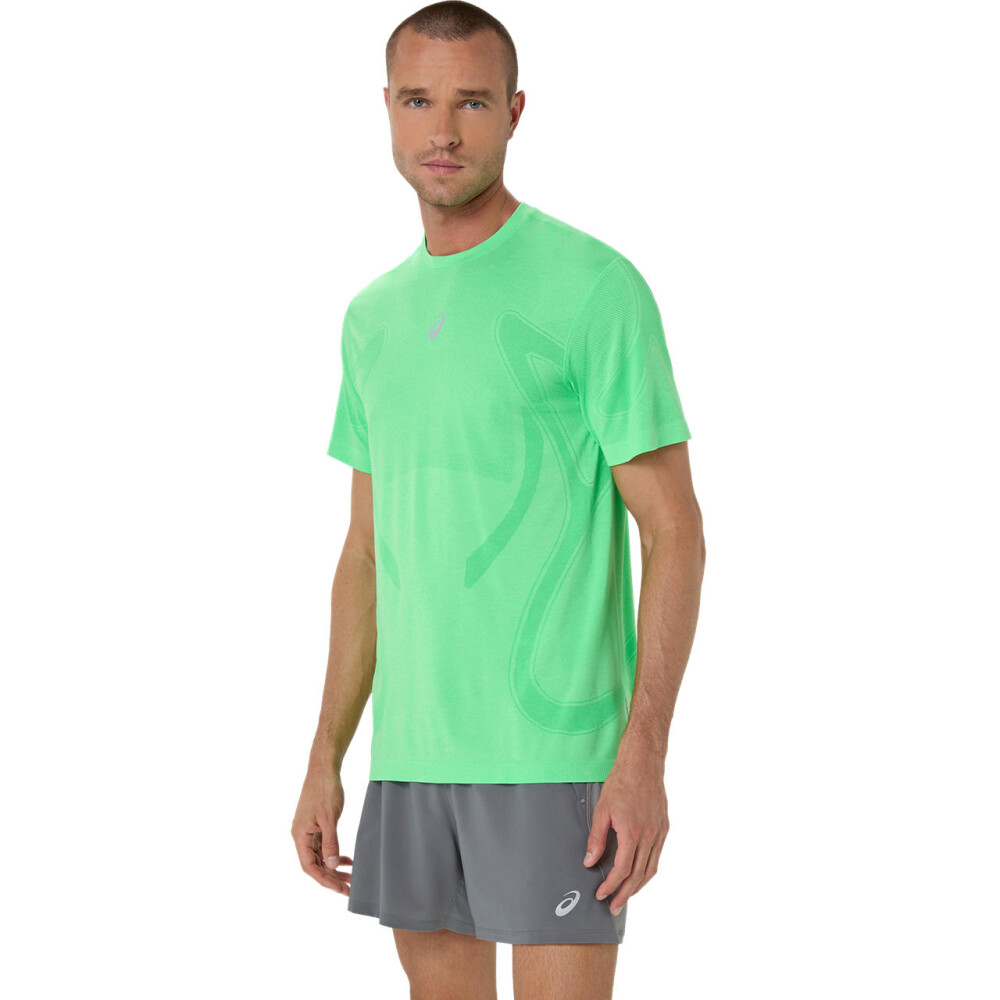 Polo Running Road Seamless Ss Top C Hombre Vital Green/illuminate Green