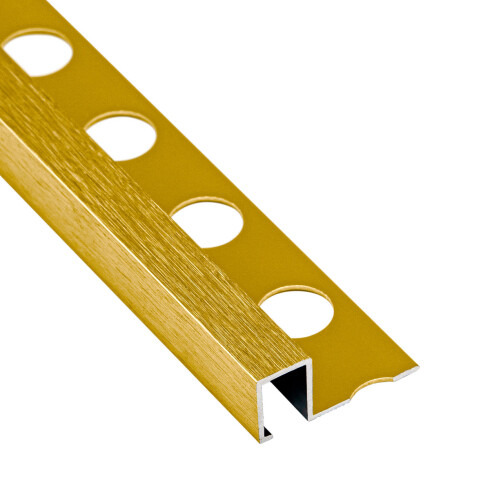 Perfil De Aluminio 12X10 2.60 Mts Terminación Oro Alumacer 000