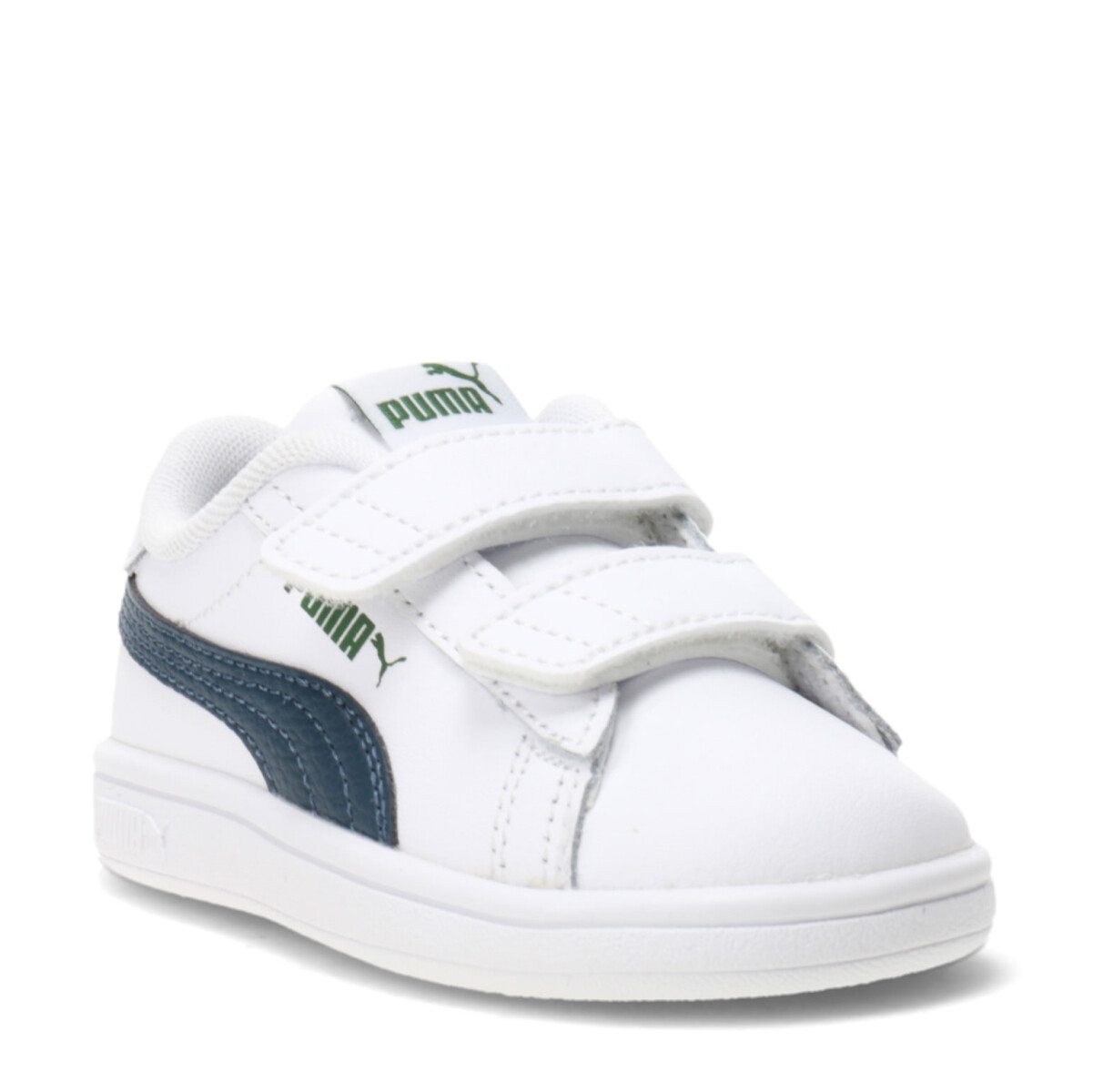 Championes de Niños Puma Smash 3.0 Leather V - Blanco - Azul Marino - Verde 