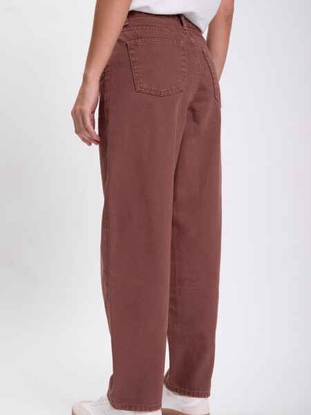 Pantalon jean recto Marrón