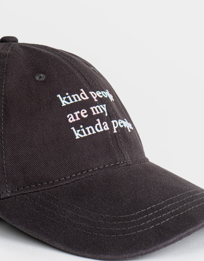 Caps Denim Gorra Canvas "kind People" - Negro