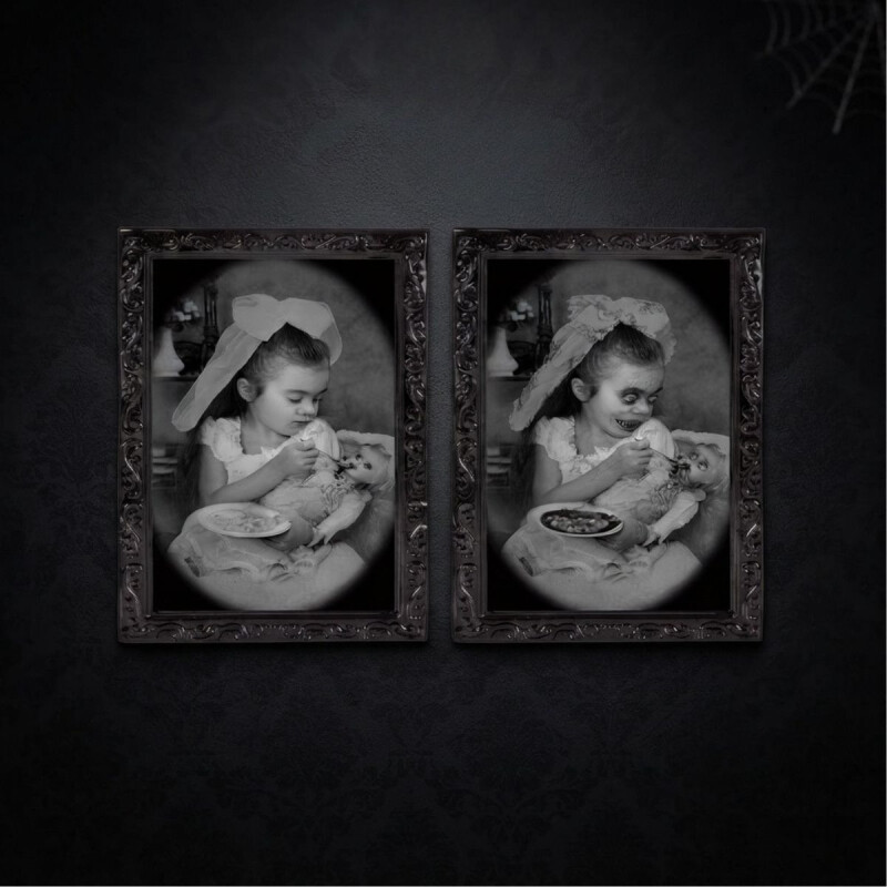 Cuadro de Foto Halloween Efecto Lenticular Niña