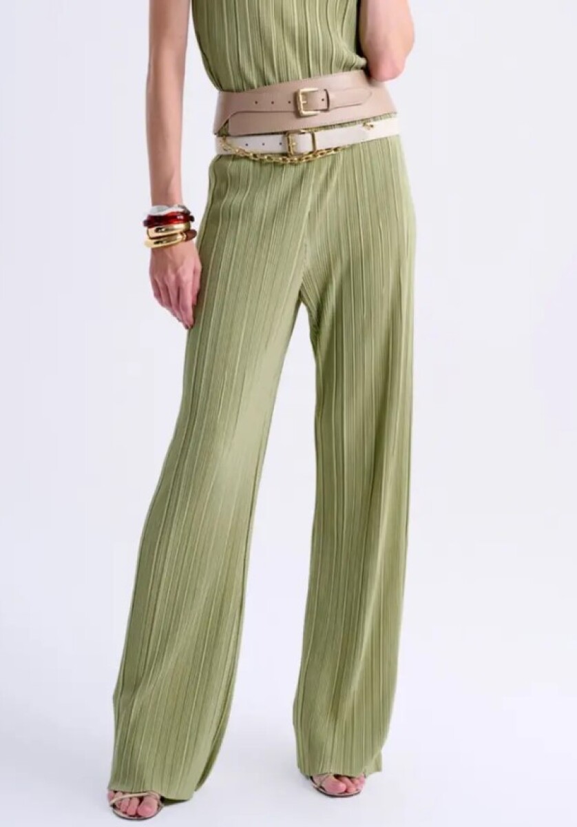 Pantalon plissado Marlene - Verde 