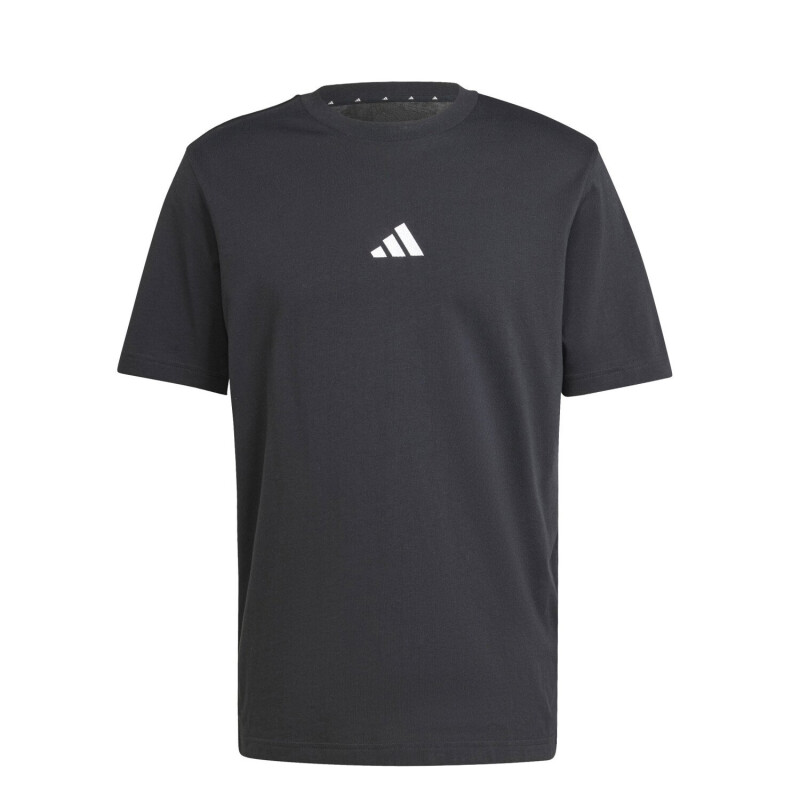 Remera de Hombre Adidas Essentials Logo Negro - Blanco