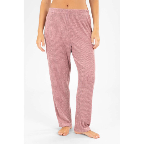 Pantalon rib fino rosado Rosa antique