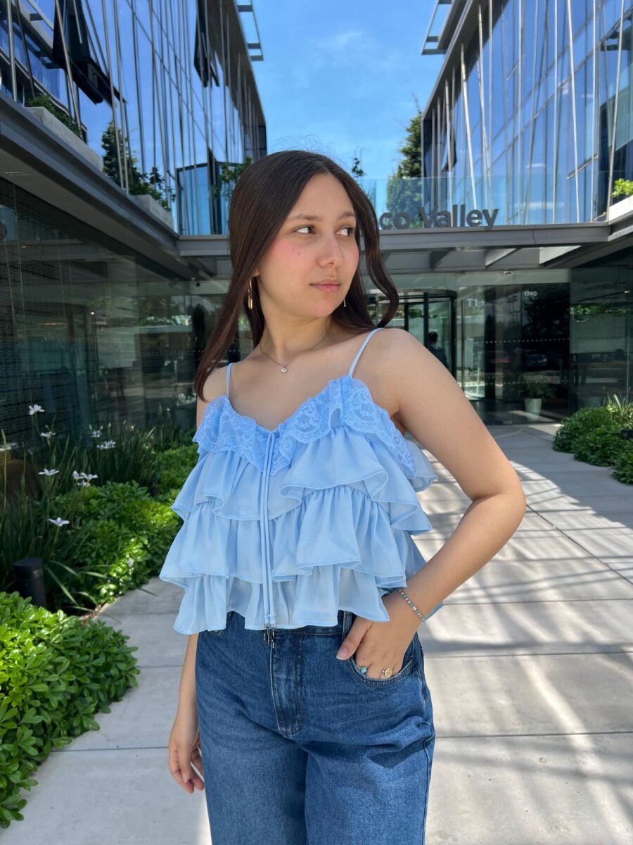 Blusa Aitana - Celeste 