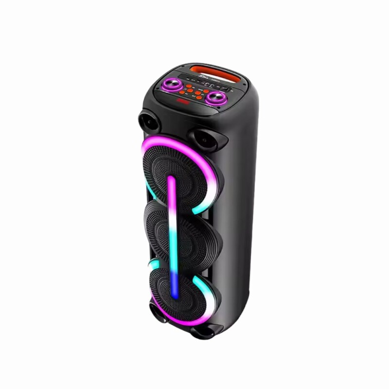 Parlante portátil torre ZQS8313 3 vías 8" luces LED control y ruedas Parlante portátil torre ZQS8313 3 vías 8" luces LED control y ruedas