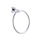 Toallero Aro Metal Linea Zinc Color Cromo Acabado Brillo