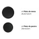 Juego vajilla 12 platos cerámica TOKIO NEGRO