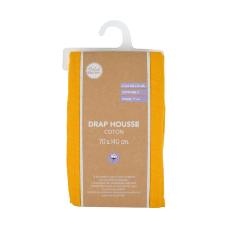 SÁBANA BAJERA CUNA ALGODON AMARILLO COTTON GAUZE MOSTAZA