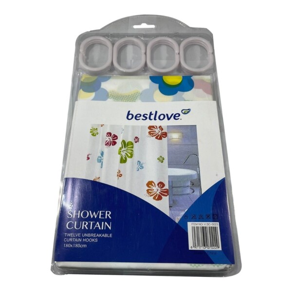 Cortina De Baño Ducha De Vinilo Plástico Varios Diseños Color Variante Flores