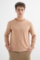 Sweater cuello redondo BEIGE