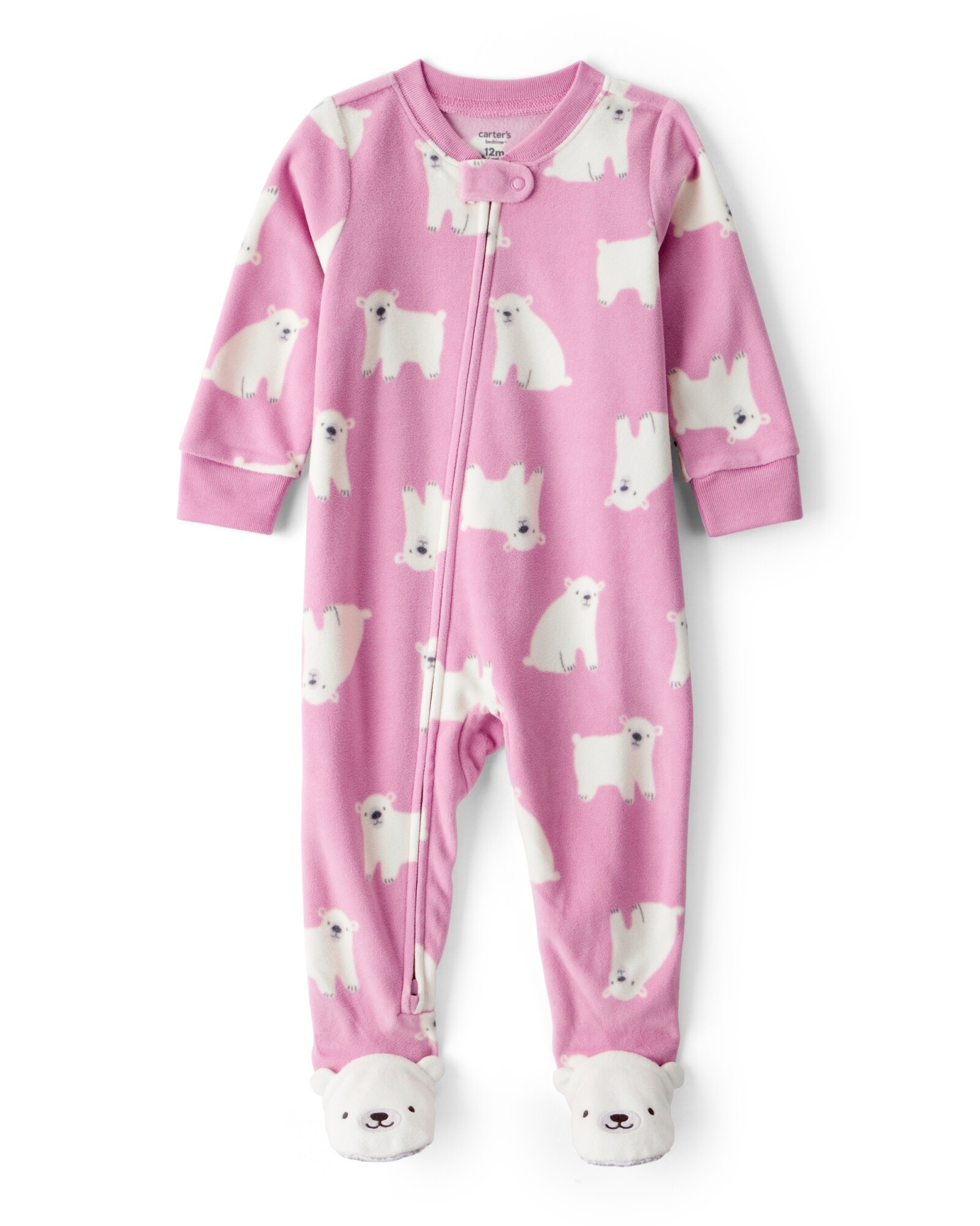 Pijama una pieza de micropolar, con pie, diseño osos polares Sin color