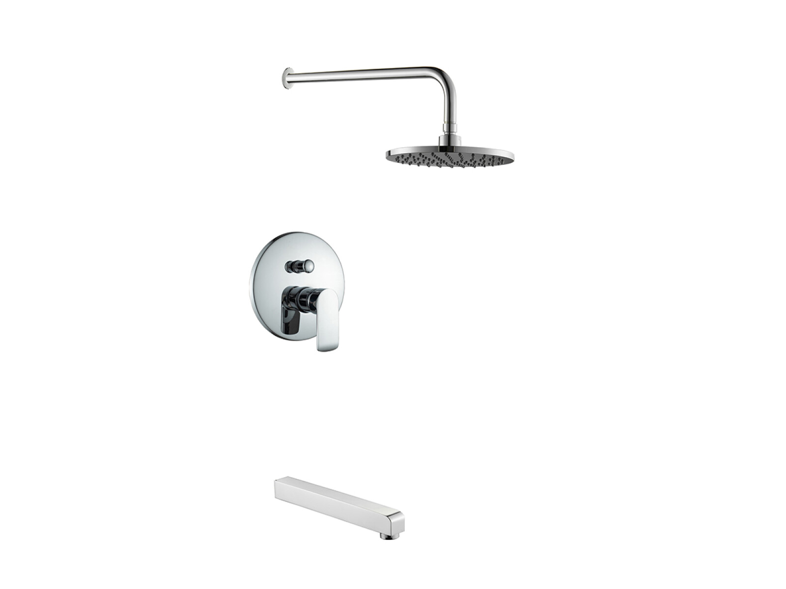 Griferia De Ducha De Empotrar Monocomando Cromo Aqualia Alassio 