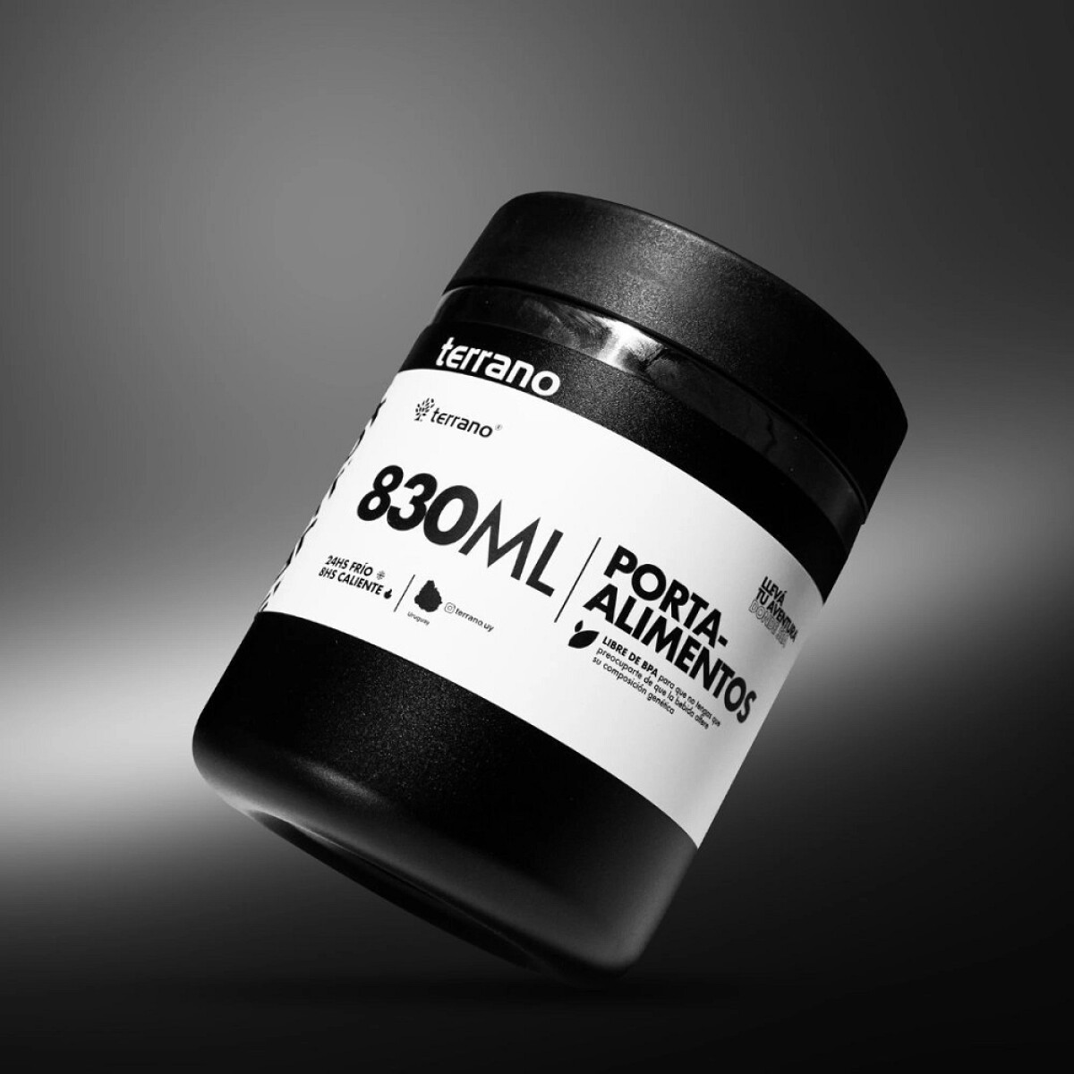 CONTENEDOR DE ALIMENTOS TERRANO 830ML - NEGRO 