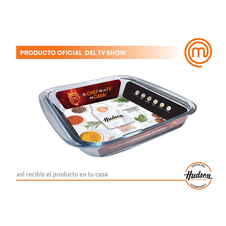 Asadera De Vidrio Templado Hudson Cuadrada Para Horno 24 Cm Asadera De Vidrio Templado Hudson Cuadrada Para Horno 24 Cm