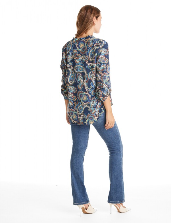 Blusa Arabescos AZUL/MULTI