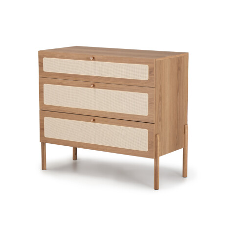 Comoda Oslo Natural con tejido