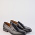 Mocasin Windsor Cuero / Suela Goma - Negro Negro