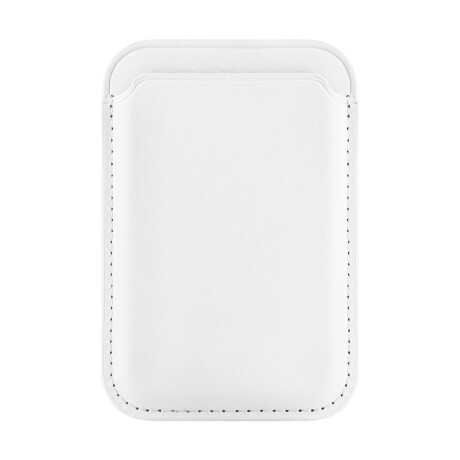 Tarjetero para Celular Tipo Billetera de Cuero Magnético MagSafe White