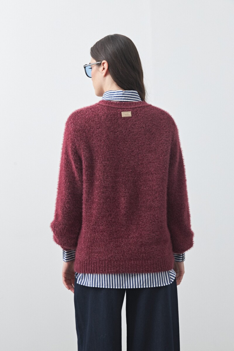 CARDIGAN COYOACÁN Bordó Merlot