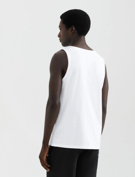 MUSCULOSA BÁSICA MASCULINA BLANCO