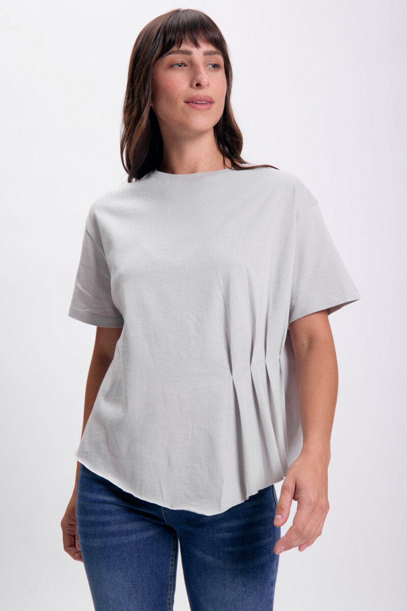 Remera pinza Gris Claro