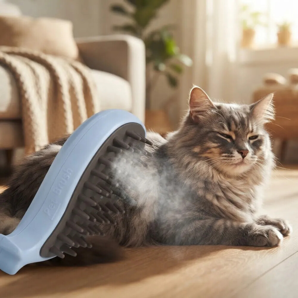 Cepillo Masajeador A Vapor Recargable Para Mascota Cepillo Masajeador A Vapor Recargable Para Mascota
