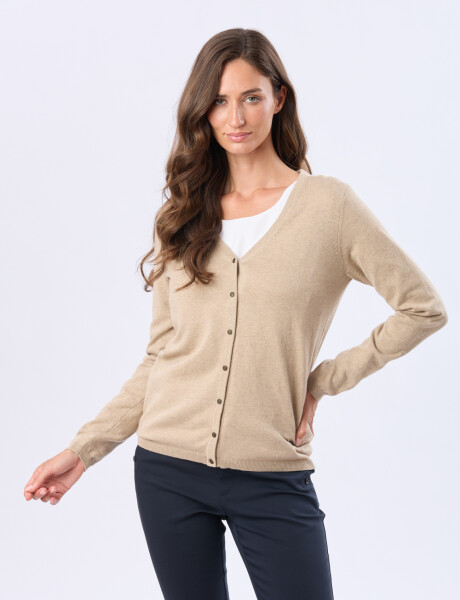 SACO TEJIDO CLÁSICO Beige