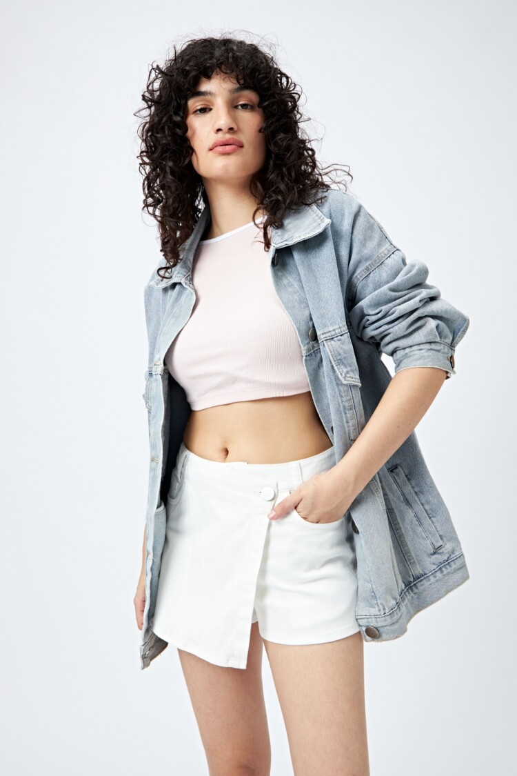 SHORT TORINA Blanco