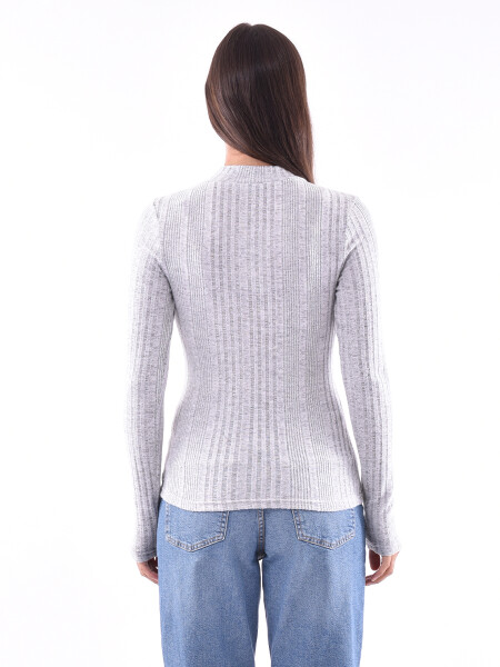 POLERA BROLLA GRIS MELANGE C