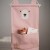 Organizador Colgante Osito Con 3 Bolsillos Para Bebé 60x20cm Rosa 1