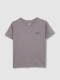 Camiseta Con Print Gris