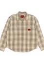 Too Busy To Work Check Shirt Blanco