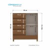 Comoda 1 puerta 4 cajones - Terminación Jequitibá - Linea FIT Comoda 1 puerta 4 cajones - Terminación Jequitibá - Linea FIT