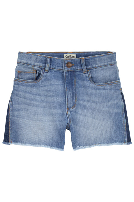 Short jean con piezas laterales Short jean con piezas laterales