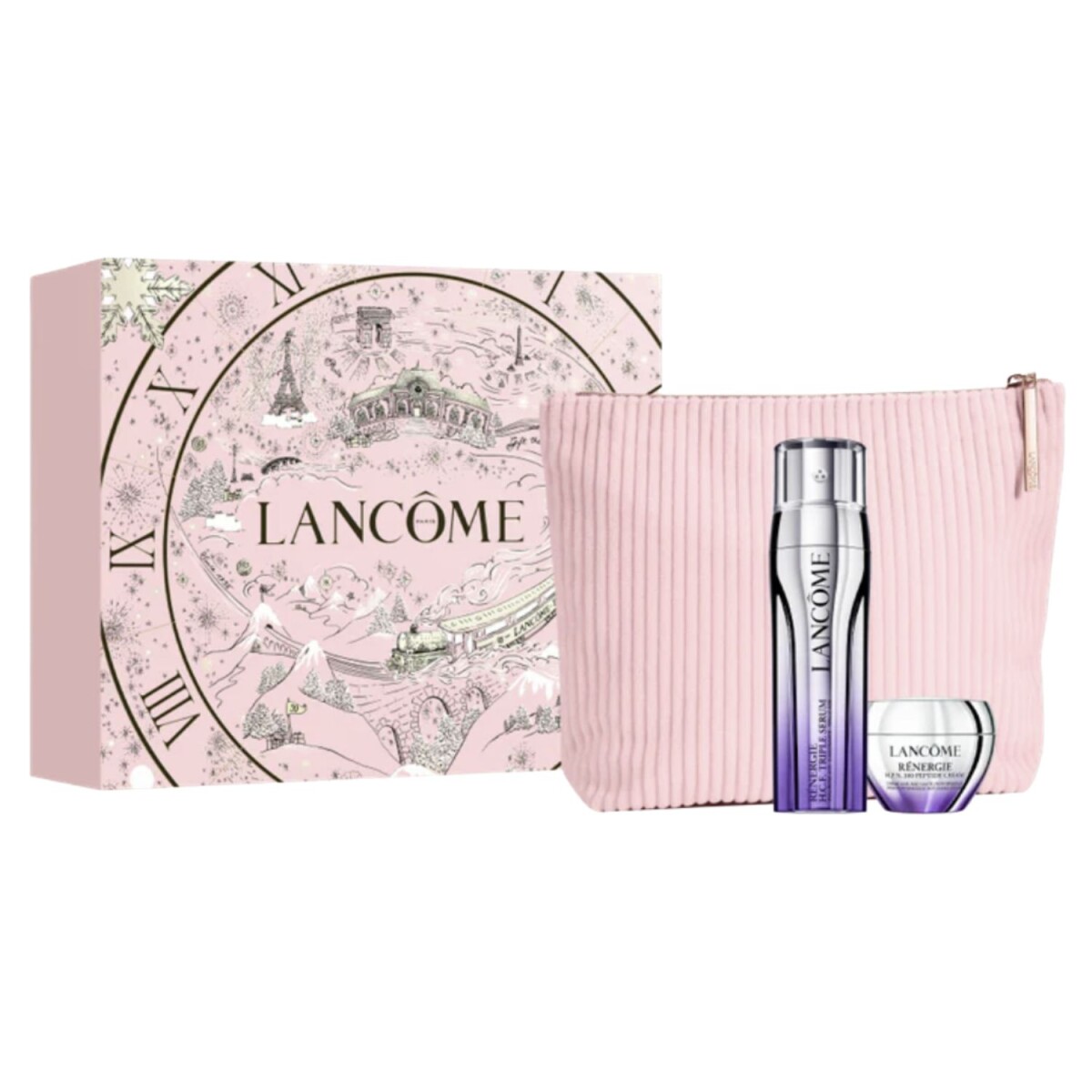 Set Lancome triple suero Renergie + HPN cream 15ml & Pouch 