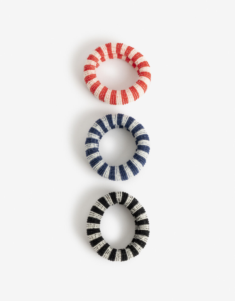 Gomitas Elásticas Sets Estampado Set De Gomitas Elásticas - Estampado Rayas